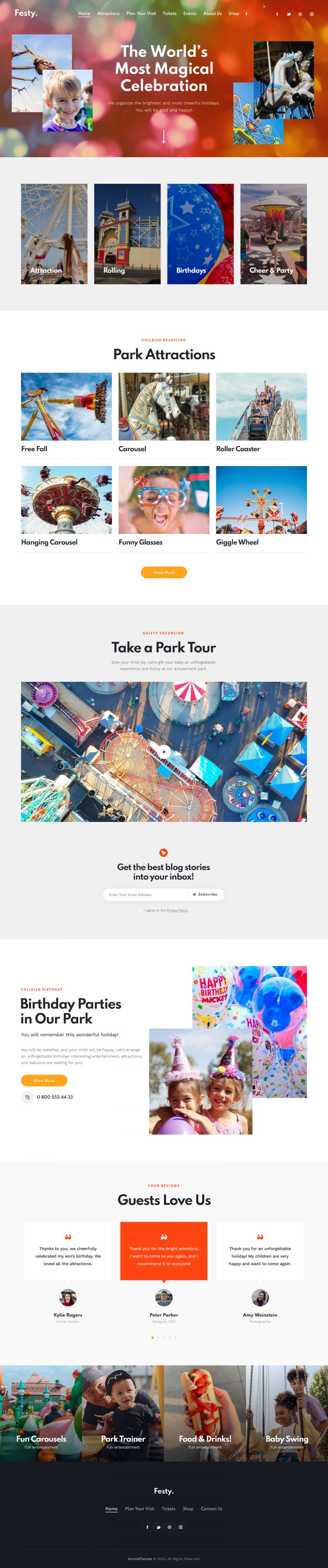 WordPress template ThemeForest Festy