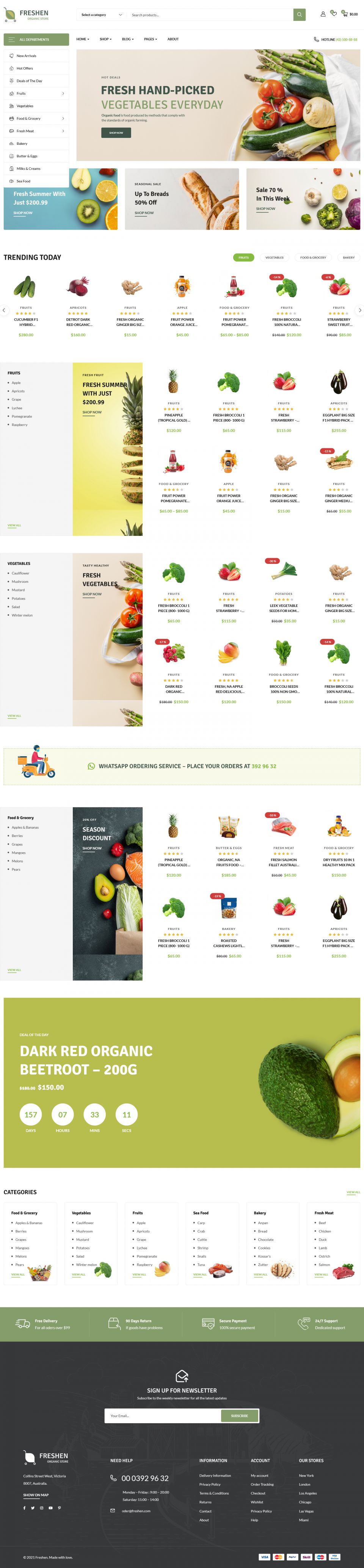WordPress template ThemeForest Freshen