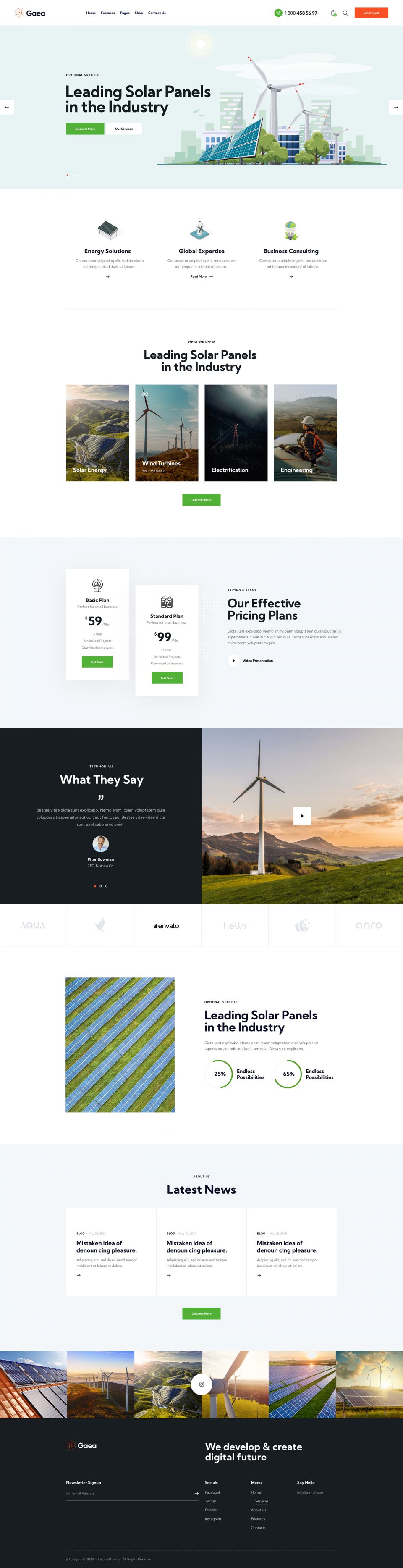 WordPress template ThemeForest Geya