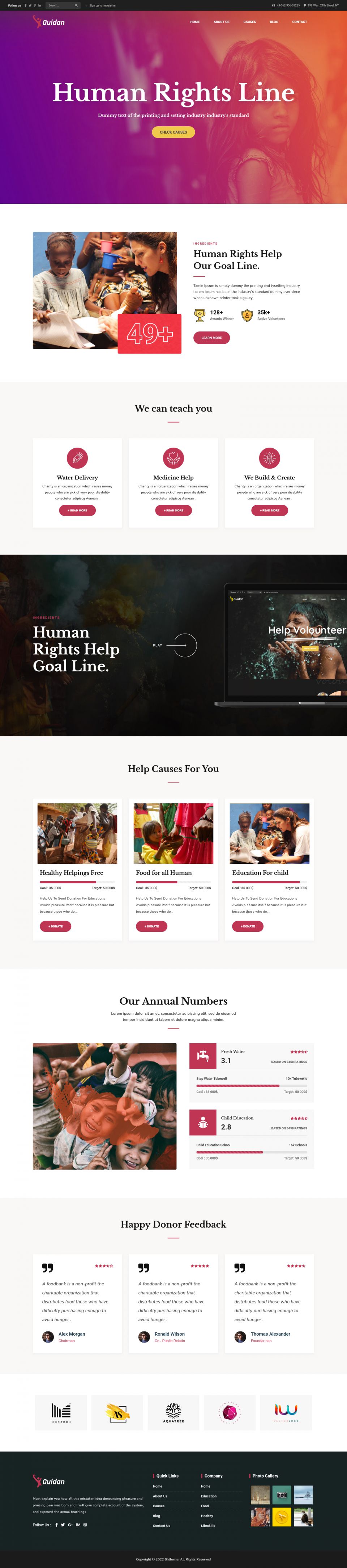 WordPress template ThemeForest Guidan