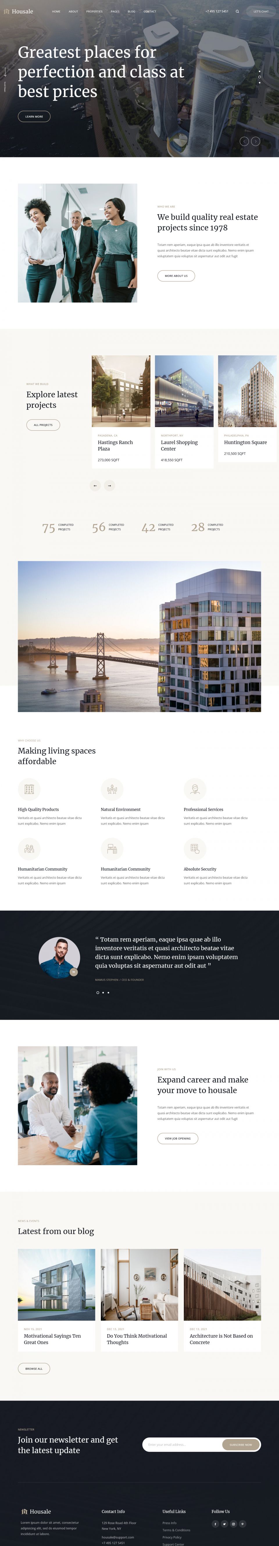 WordPress template ThemeForest Housale
