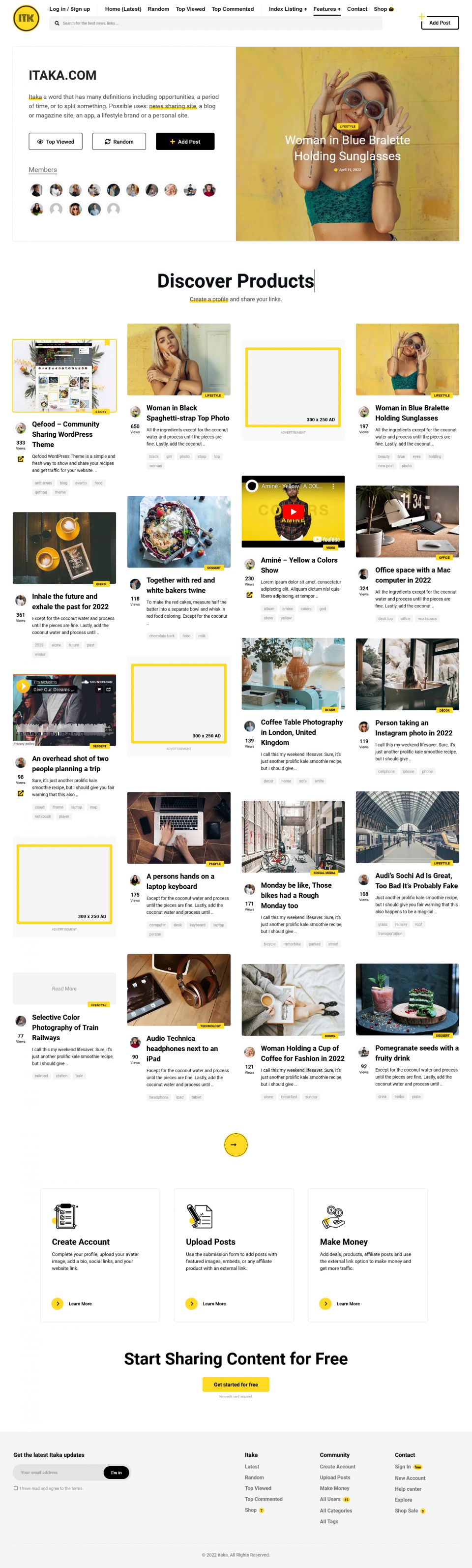 WordPress template ThemeForest Itaka