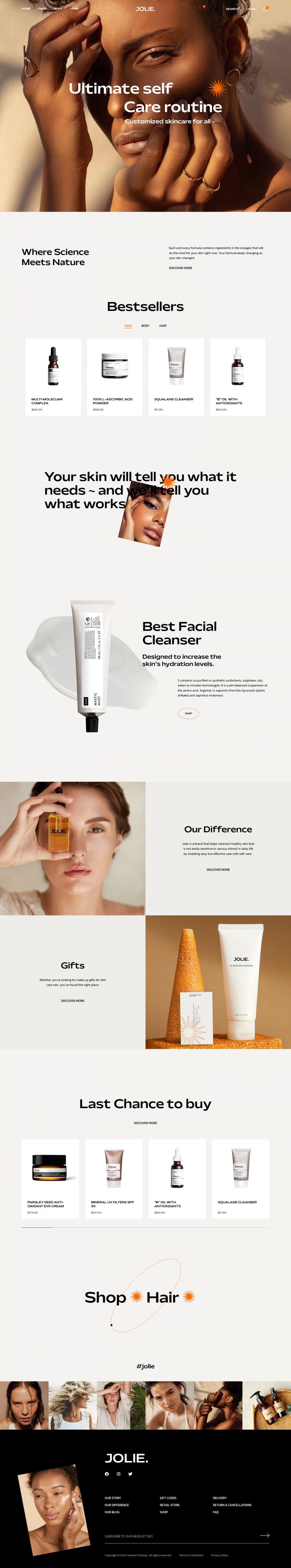 WordPress template ThemeForest Jolie