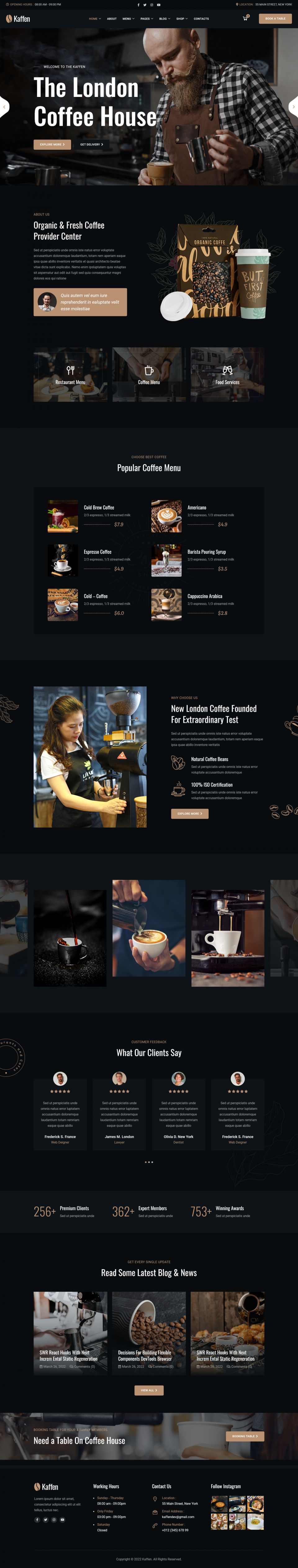 WordPress template ThemeForest Kaffen