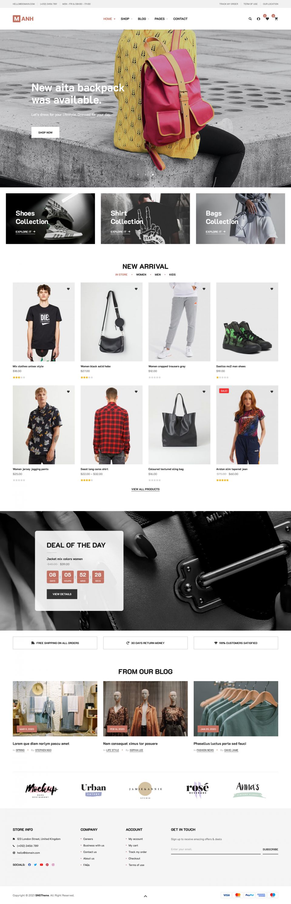 WordPress template ThemeForest M.Anh