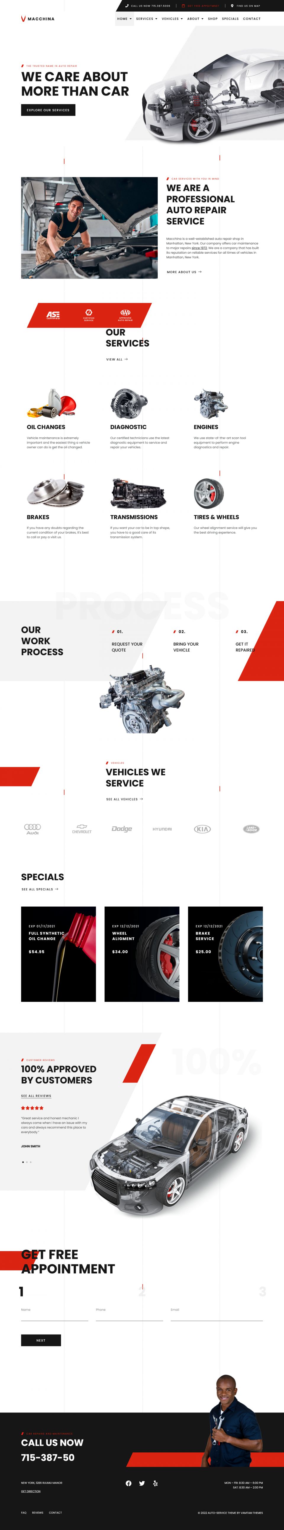 WordPress template ThemeForest Macchina