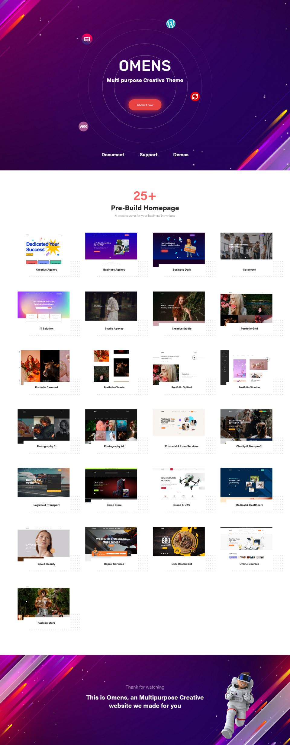 WordPress template ThemeForest Omens
