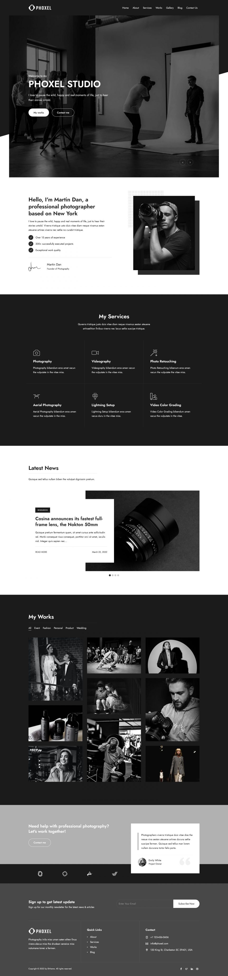 WordPress template ThemeForest Phoxel