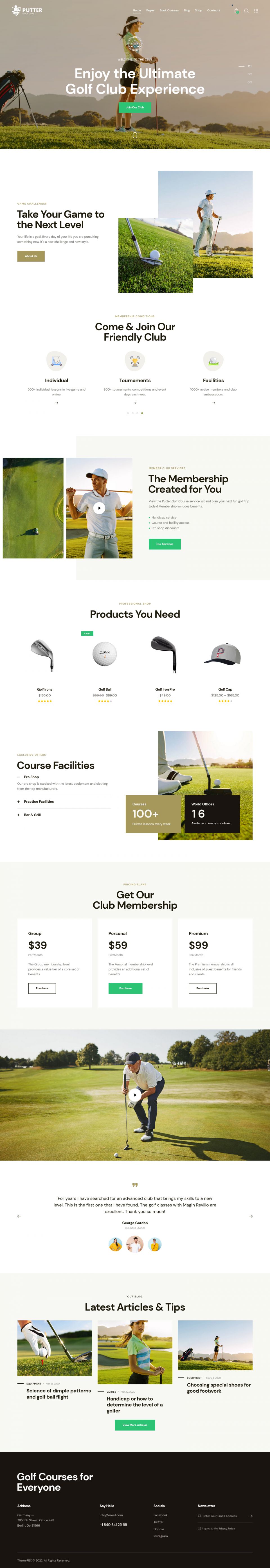 WordPress template ThemeForest Putter
