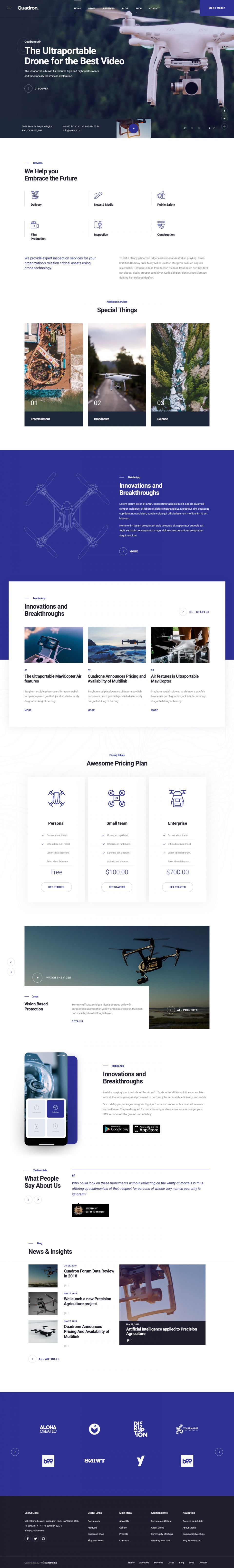 WordPress template ThemeForest Quadron