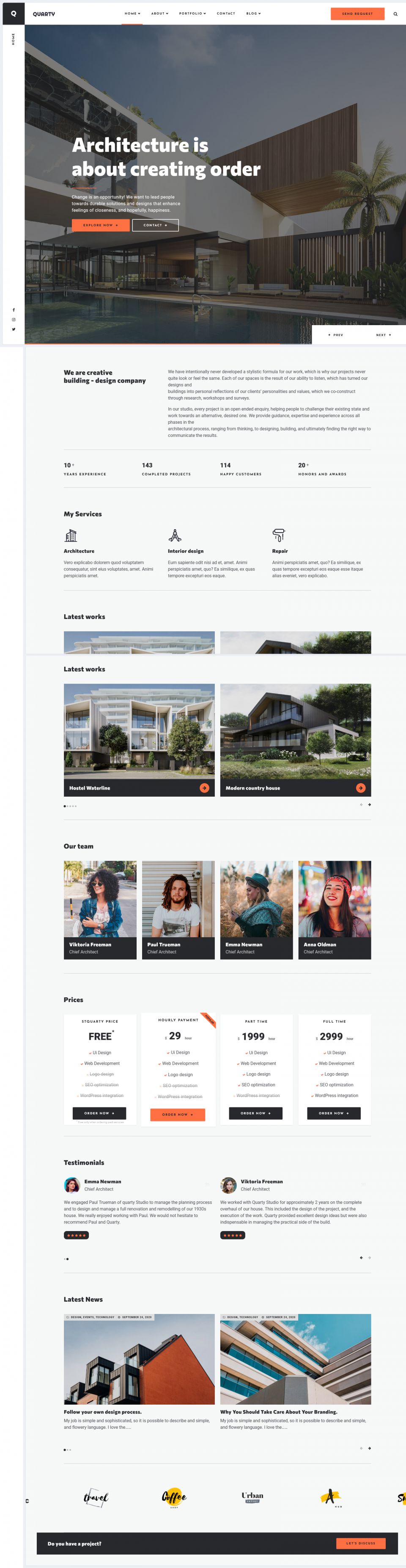 Template ThemeForest Quarty WordPress template ThemeForest Quarty