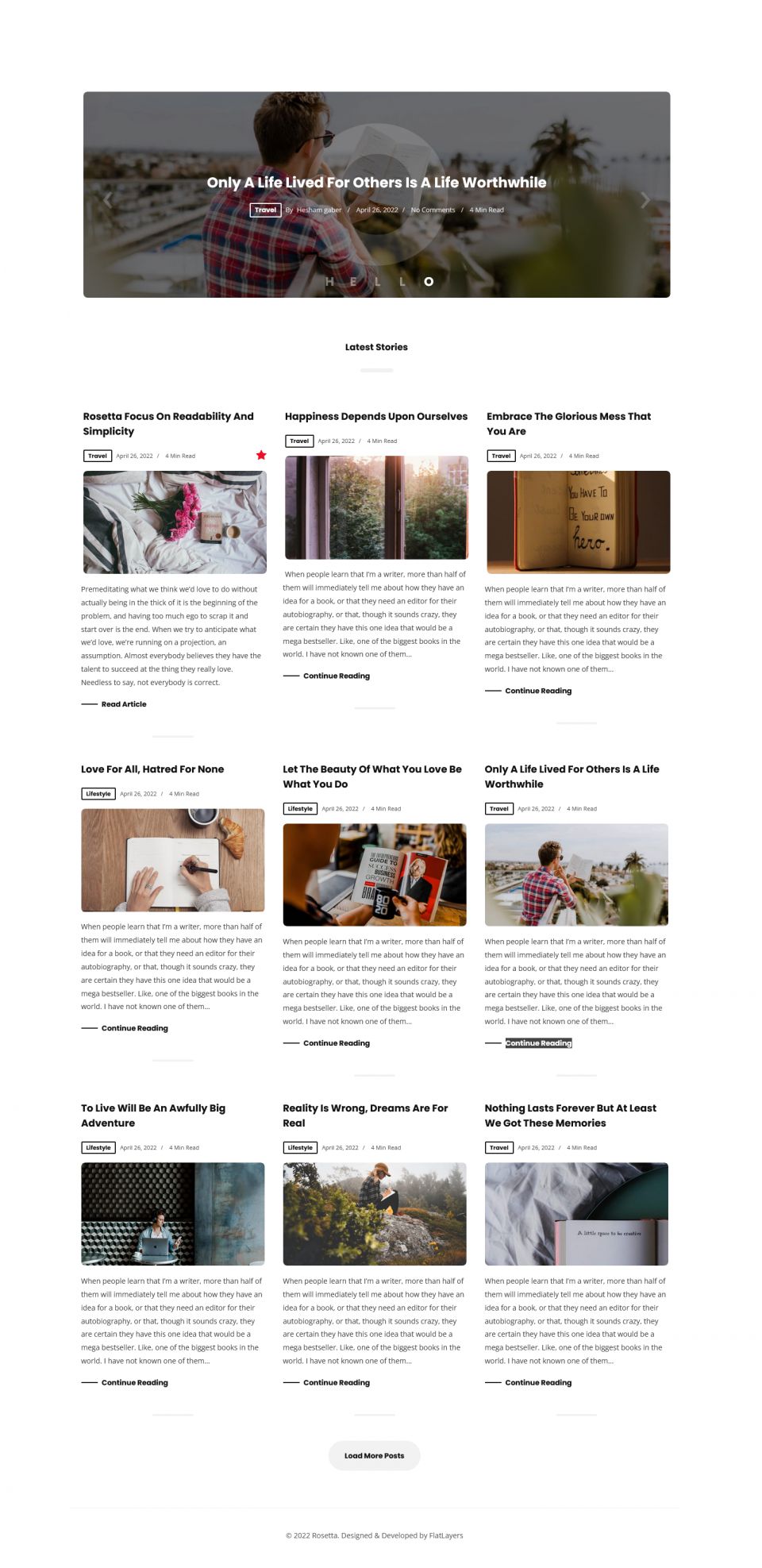 WordPress template ThemeForest Rosetta