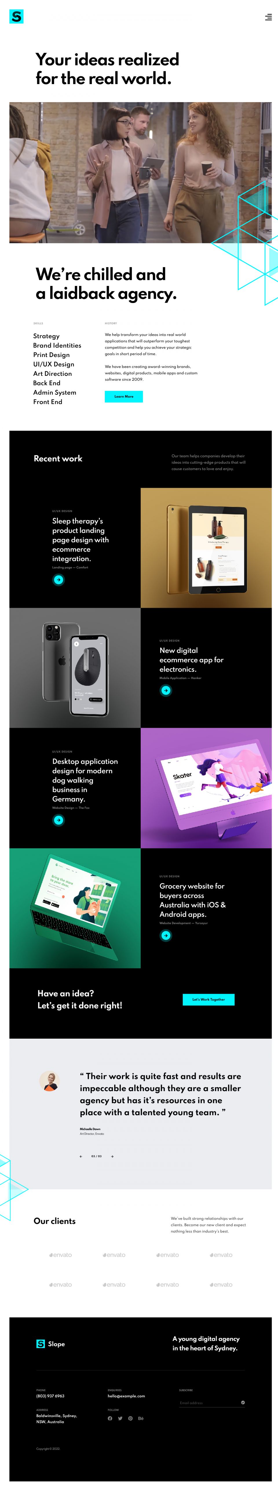 WordPress template ThemeForest Slope