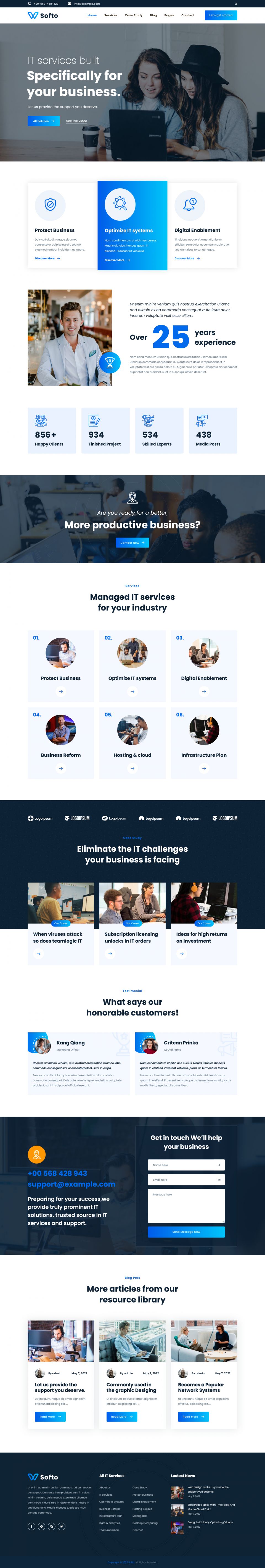 WordPress template ThemeForest Softo