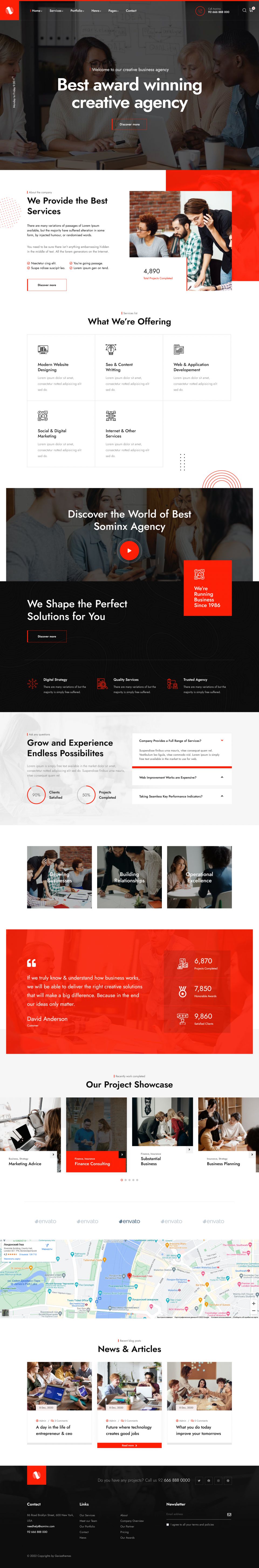 WordPress template ThemeForest Sominx