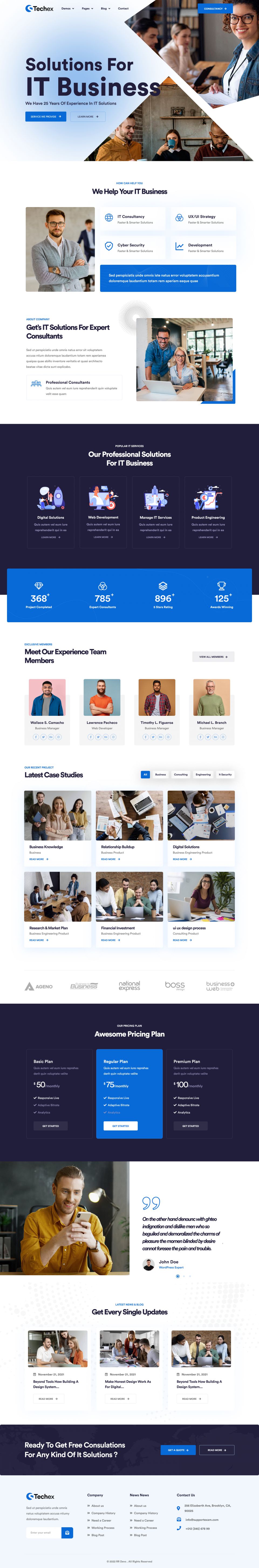 WordPress template ThemeForest Techex