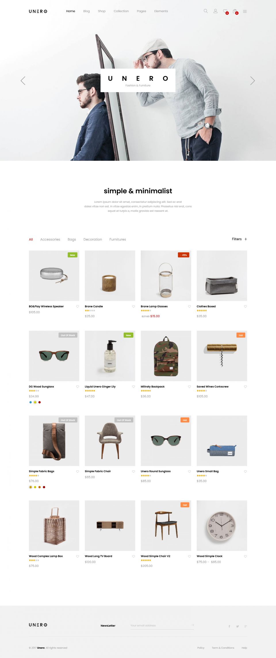 WordPress template ThemeForest Unero