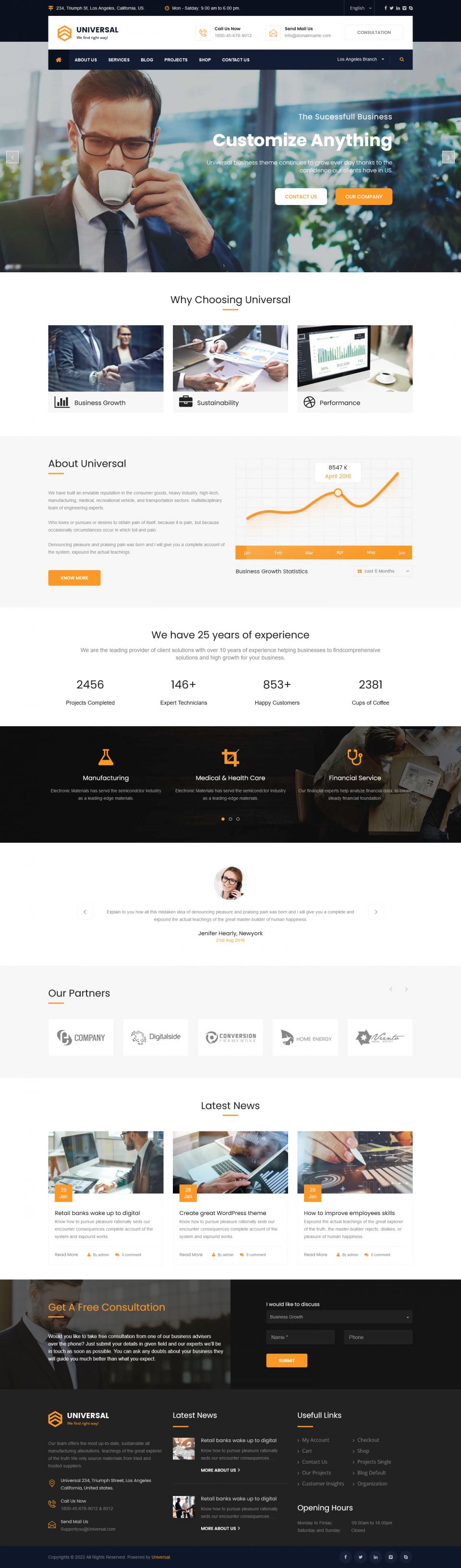 Template ThemeForest Universal WordPress template ThemeForest Universal