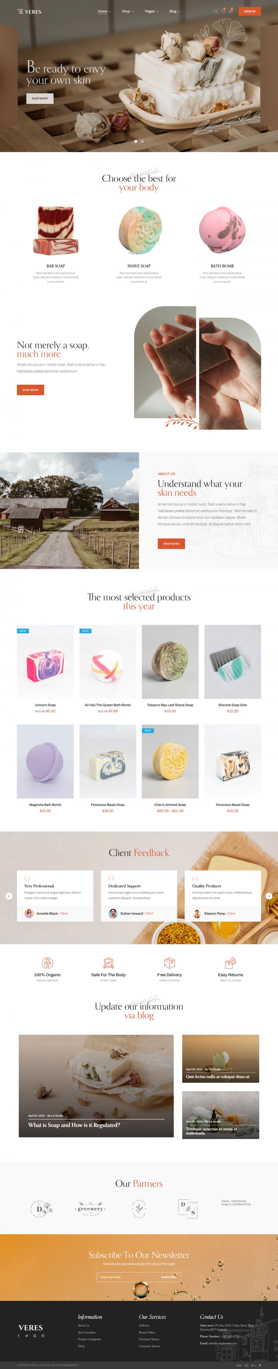 WordPress template ThemeForest Veres