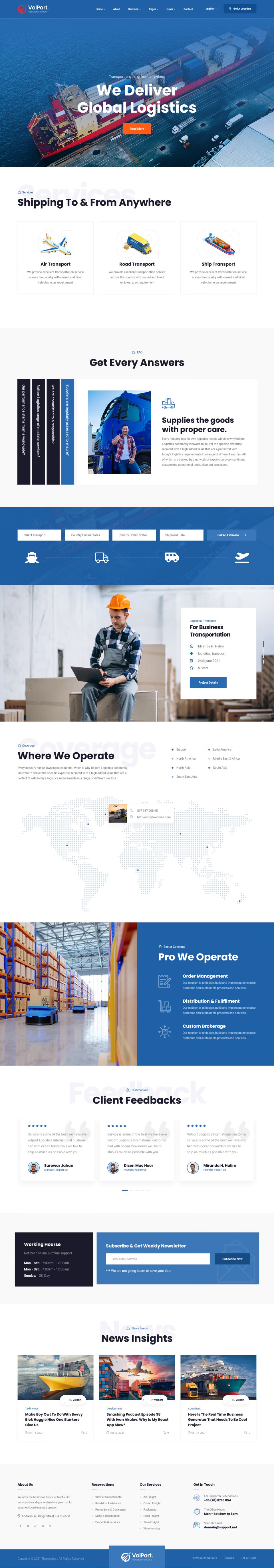 WordPress template ThemeForest Volport