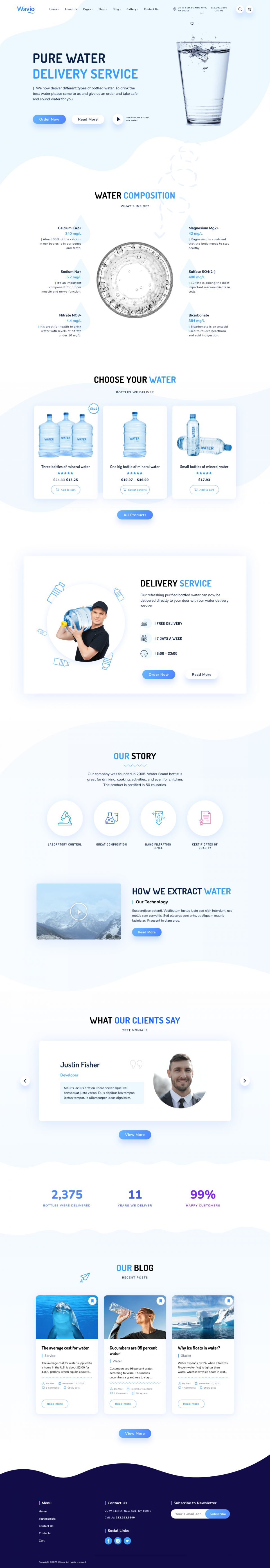 WordPress template ThemeForest Wavio
