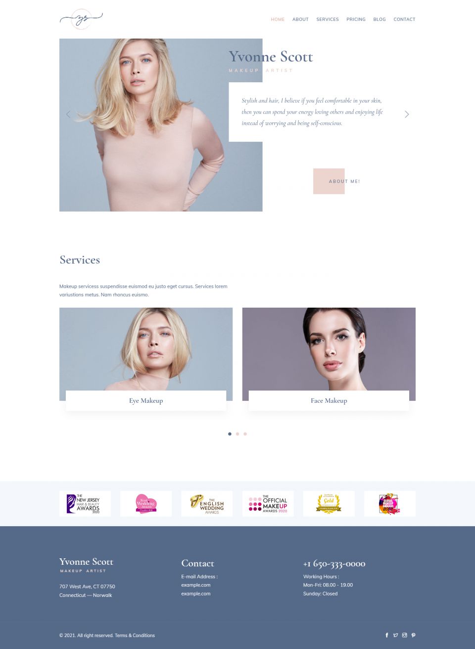 WordPress template ThemeForest Yvonne