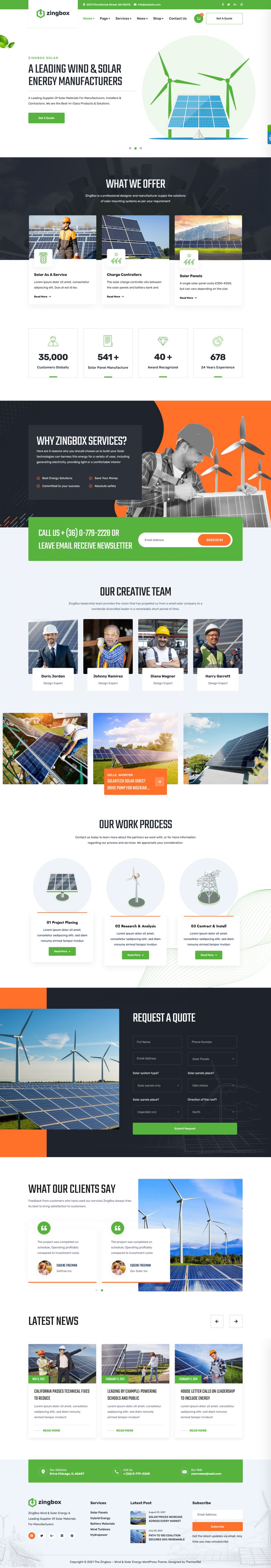 WordPress template ThemeForest Zingbox