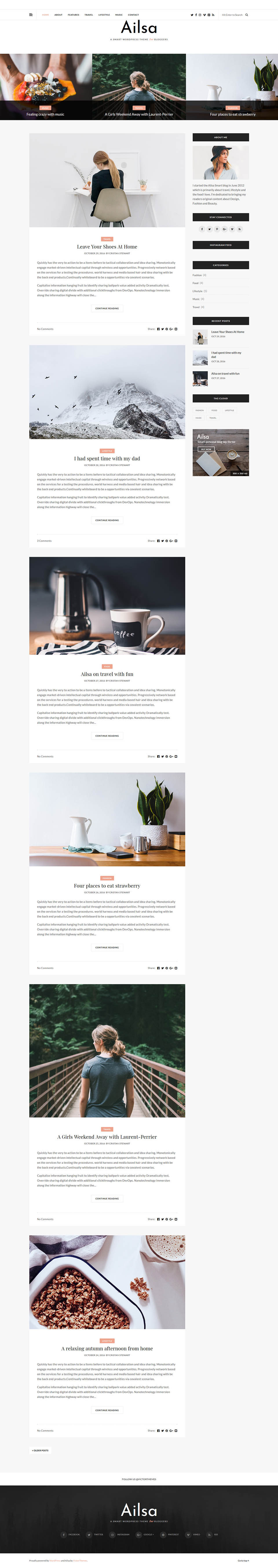 Template ThemeForest Ailsa WordPress template ThemeForest Ailsa