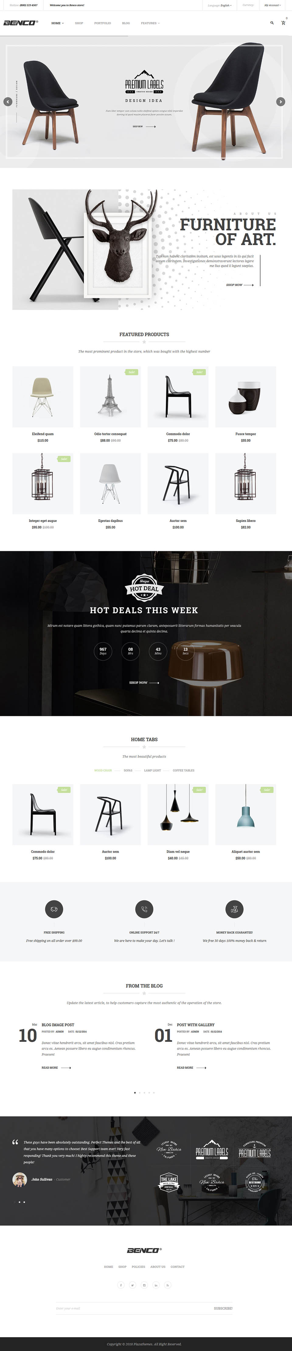 WordPress template ThemeForest Benco