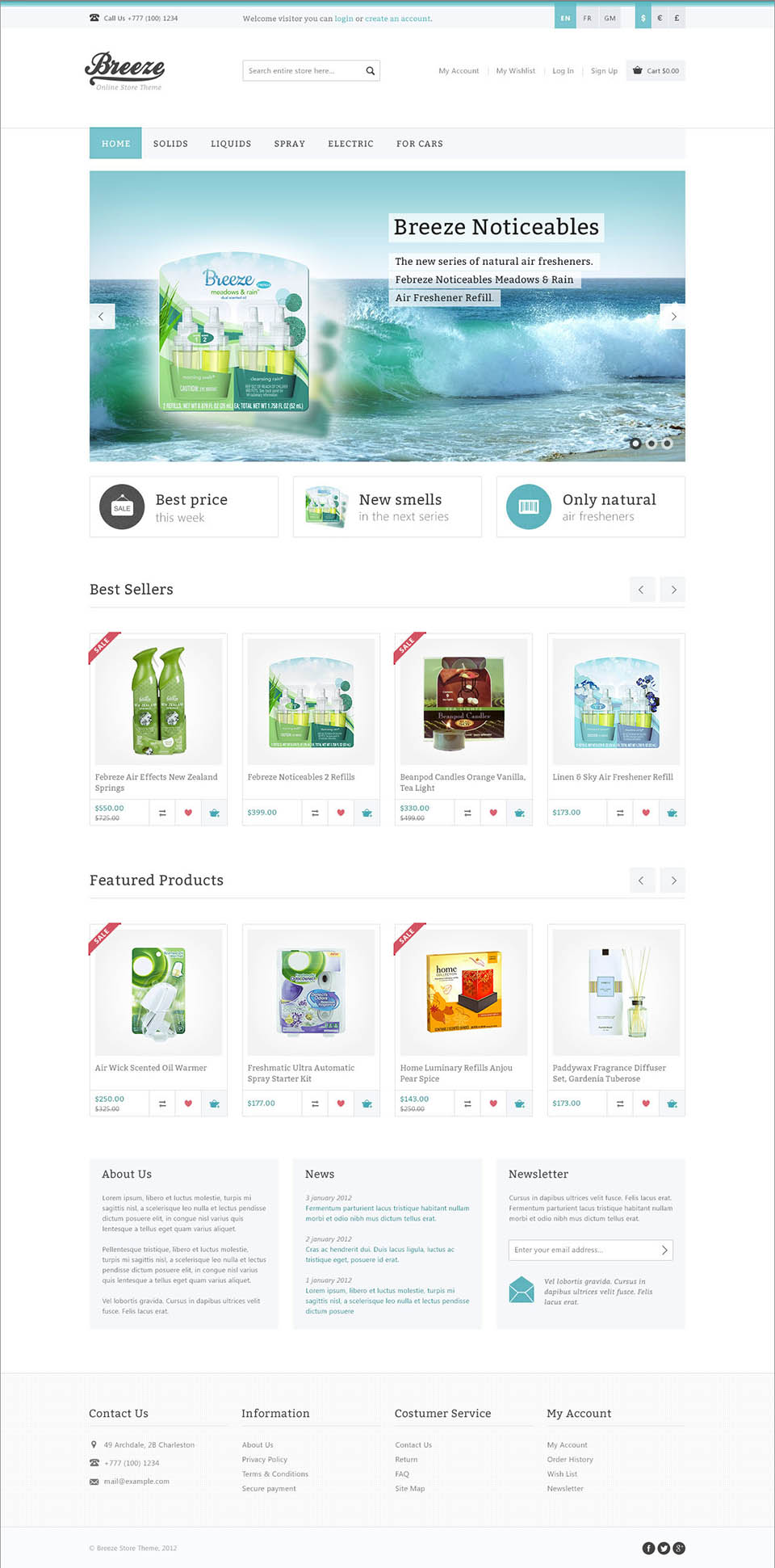 WordPress template ThemeForest Breeze
