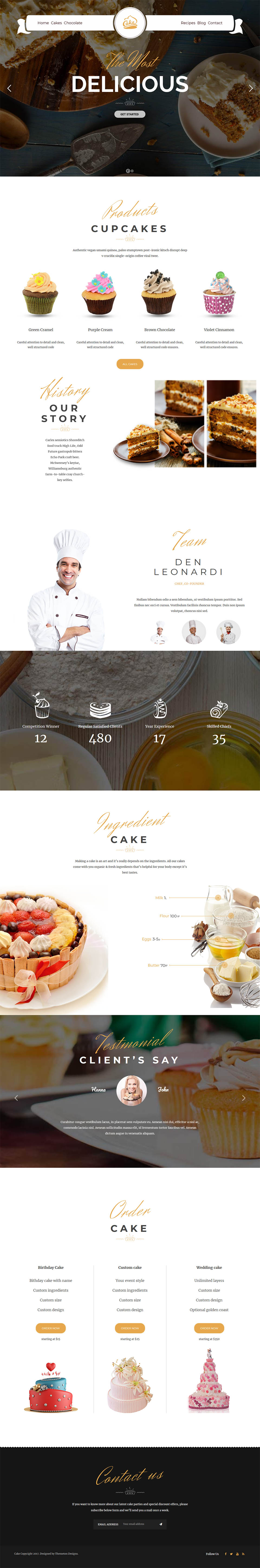 Template ThemeForest Cake WordPress template ThemeForest Cake