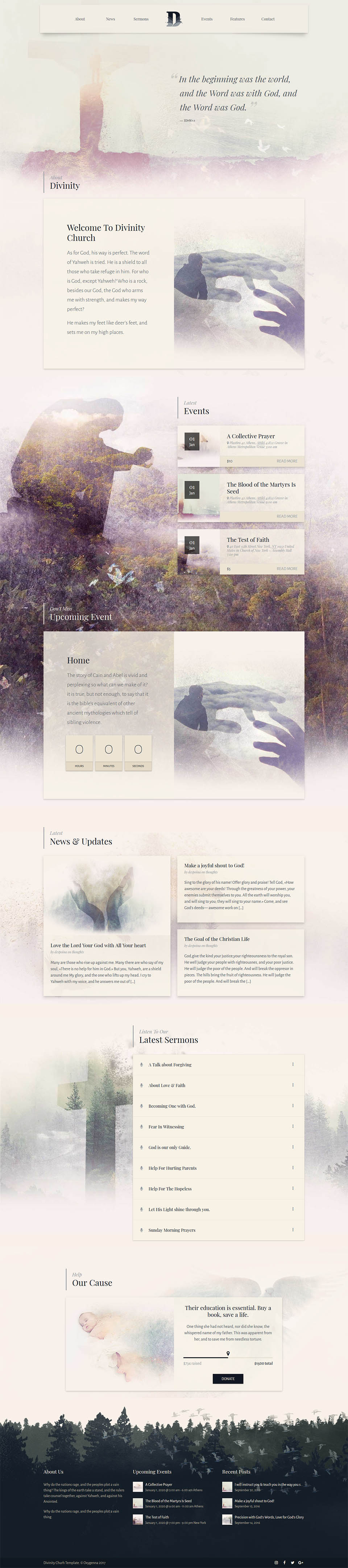 WordPress template ThemeForest Divinity