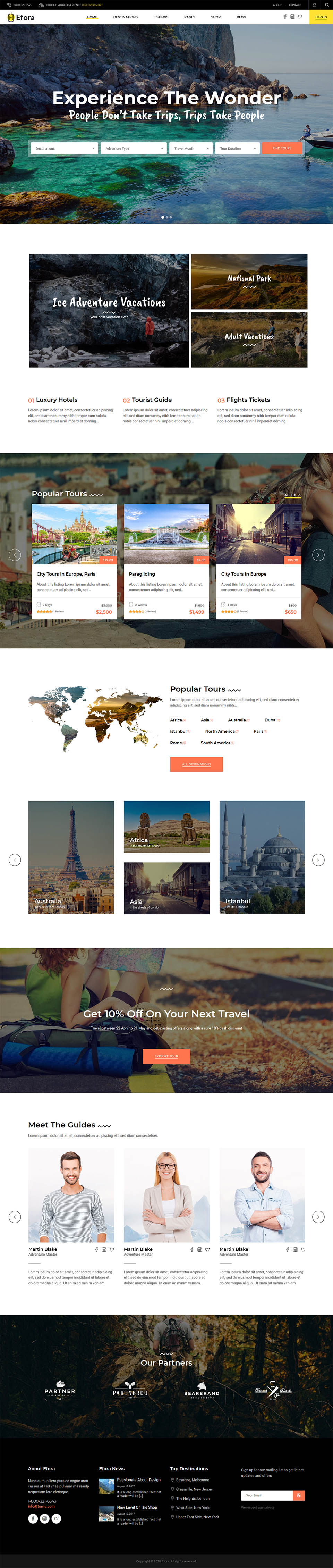 WordPress template ThemeForest Efora