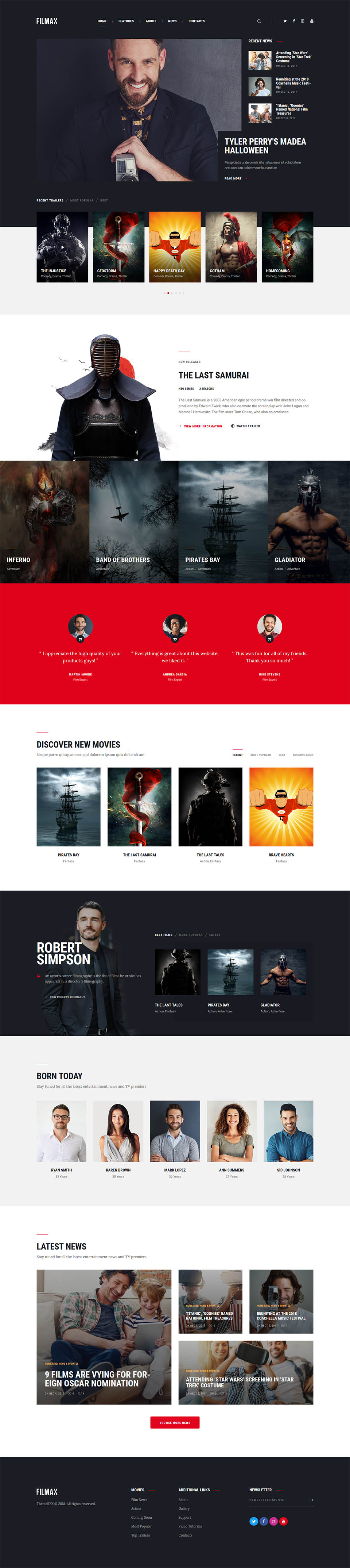 WordPress template ThemeForest Filmax