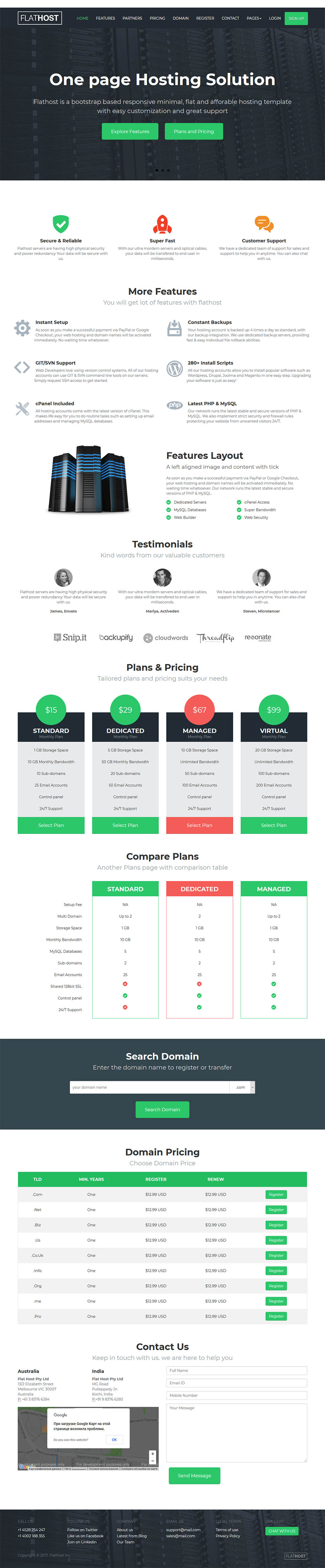 WordPress template ThemeForest FlatHost