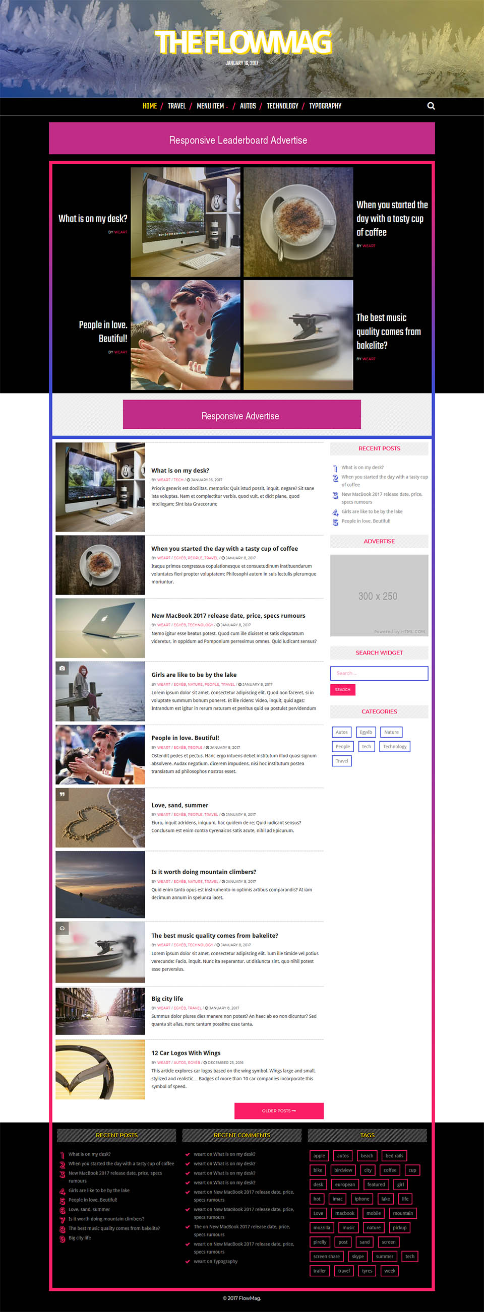 Template ThemeForest FlowMag WordPress template ThemeForest FlowMag