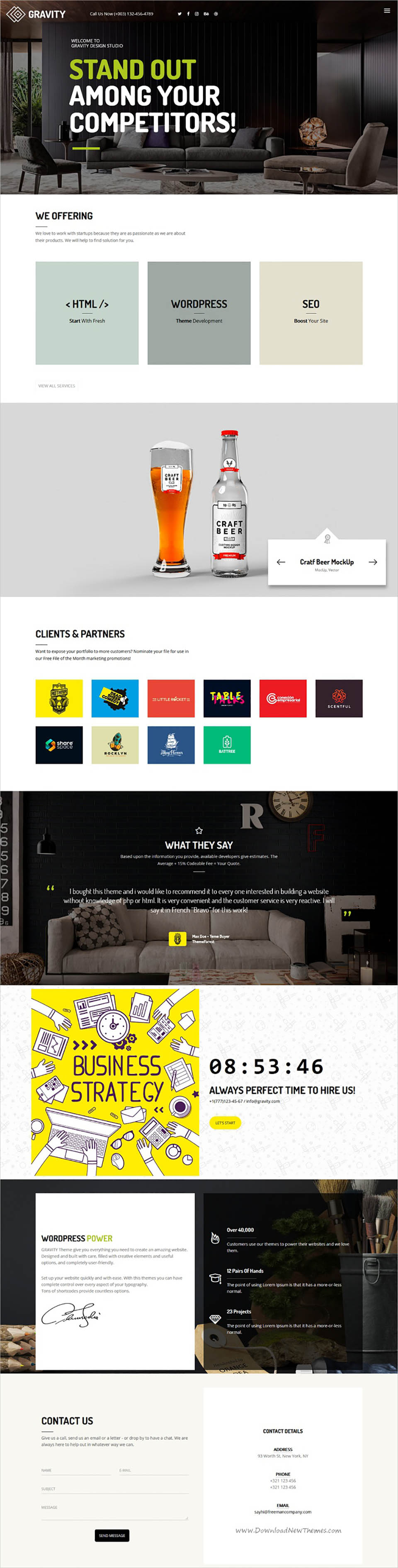 WordPress template ThemeForest Gravity