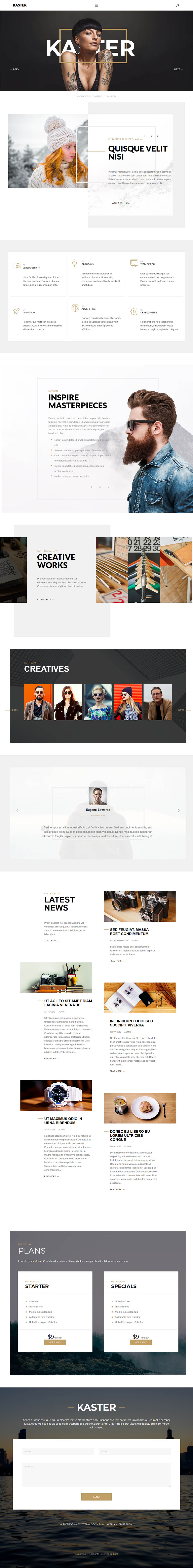 WordPress template ThemeForest Kaster