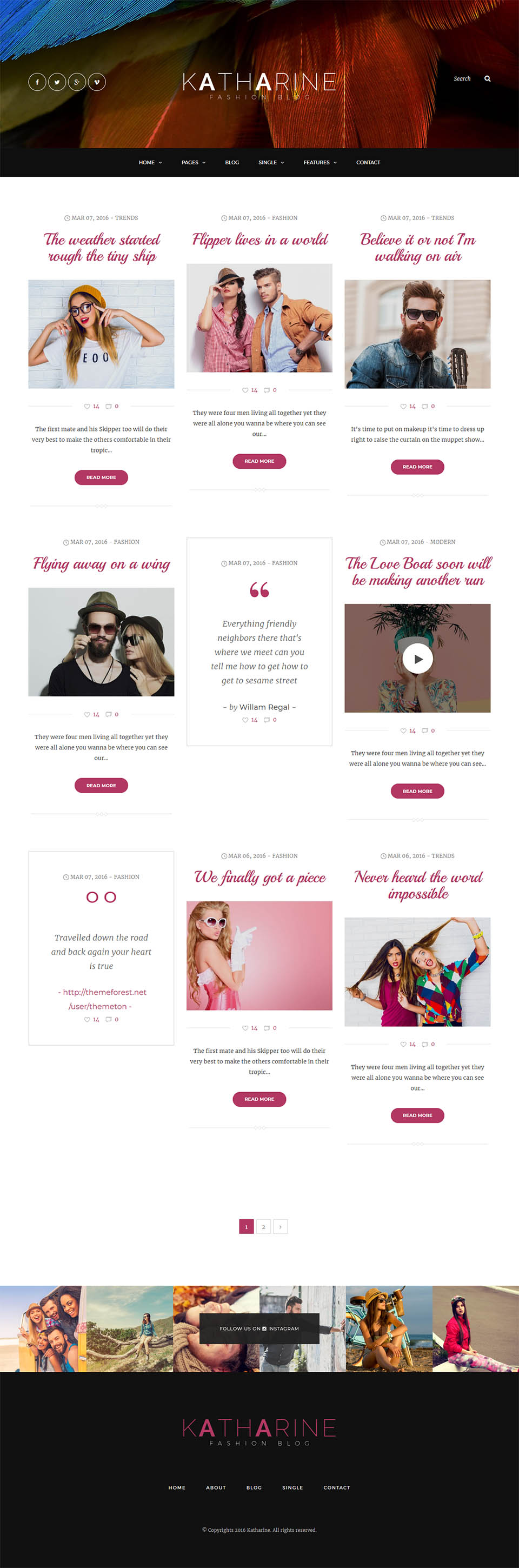 WordPress template ThemeForest Katharine