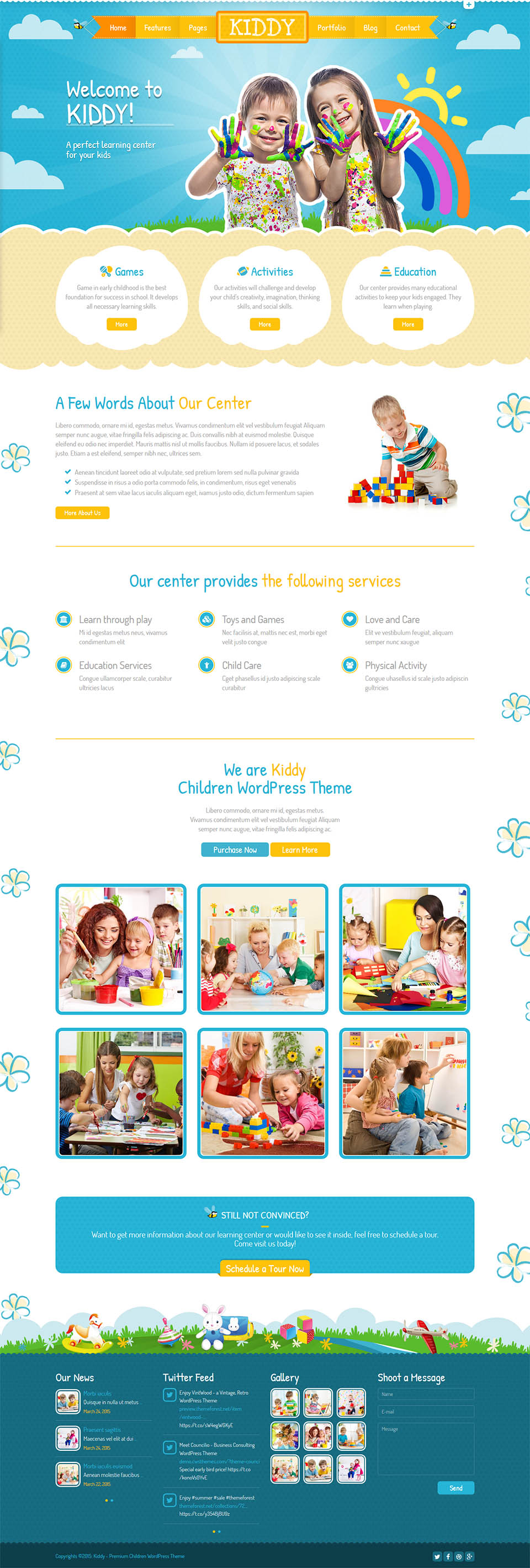 WordPress template ThemeForest Kiddy Children