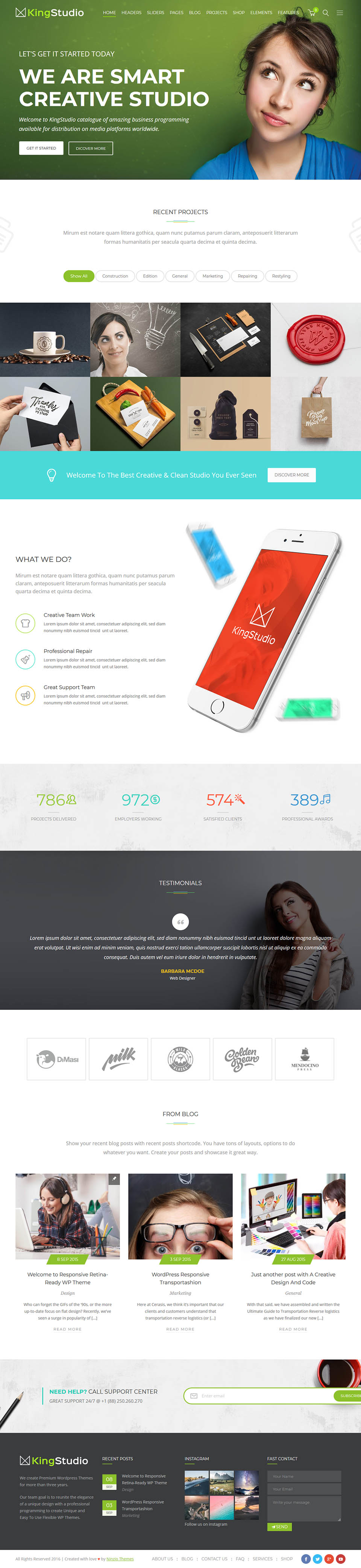 Template ThemeForest Kingstudio WordPress template ThemeForest Kingstudio