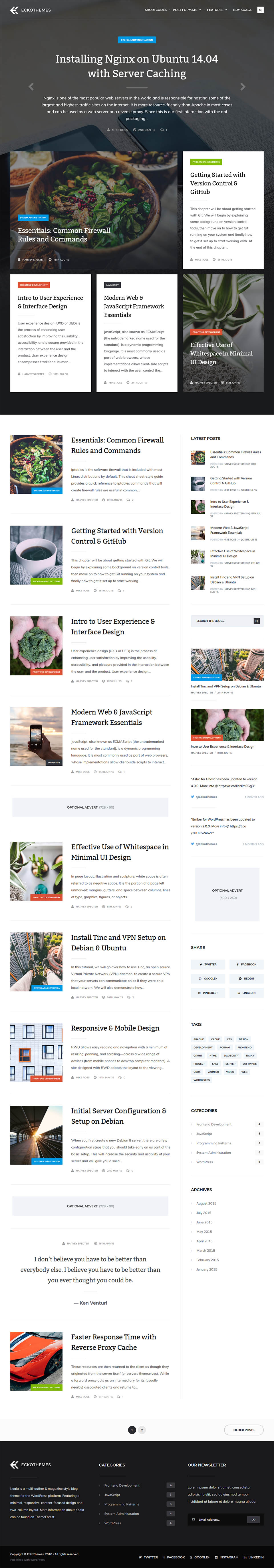 WordPress template ThemeForest Koala