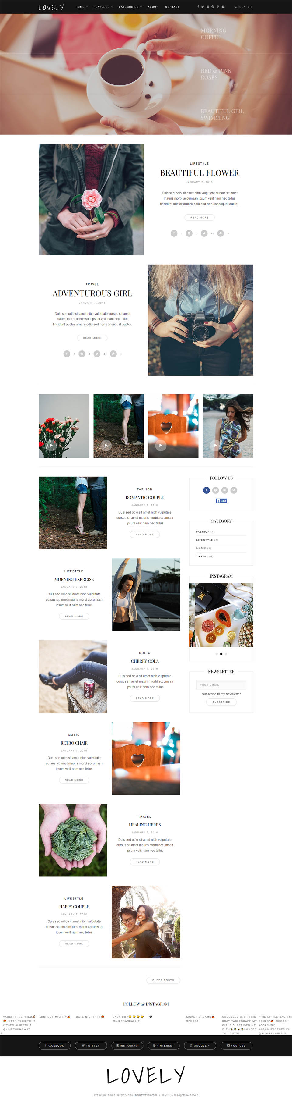 Template ThemeForest Lovely WordPress template ThemeForest Lovely