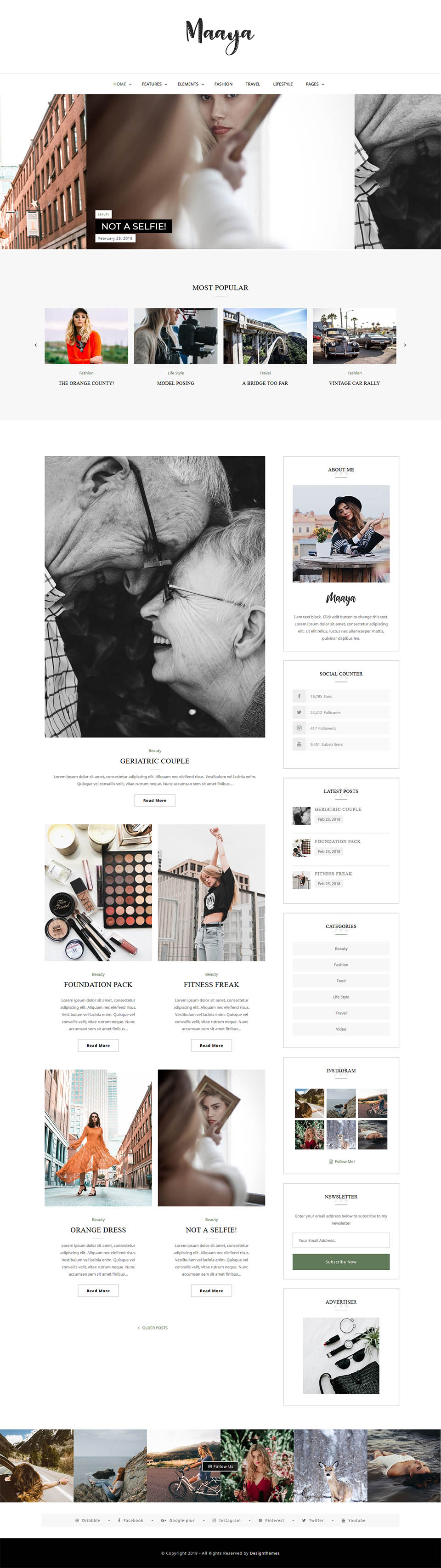 WordPress template ThemeForest Maaya