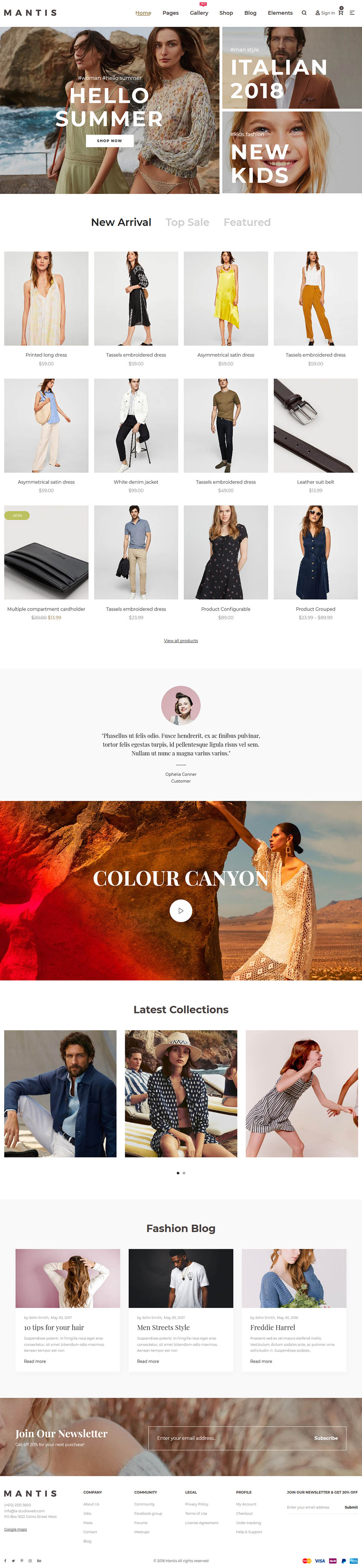WordPress template ThemeForest Mantis