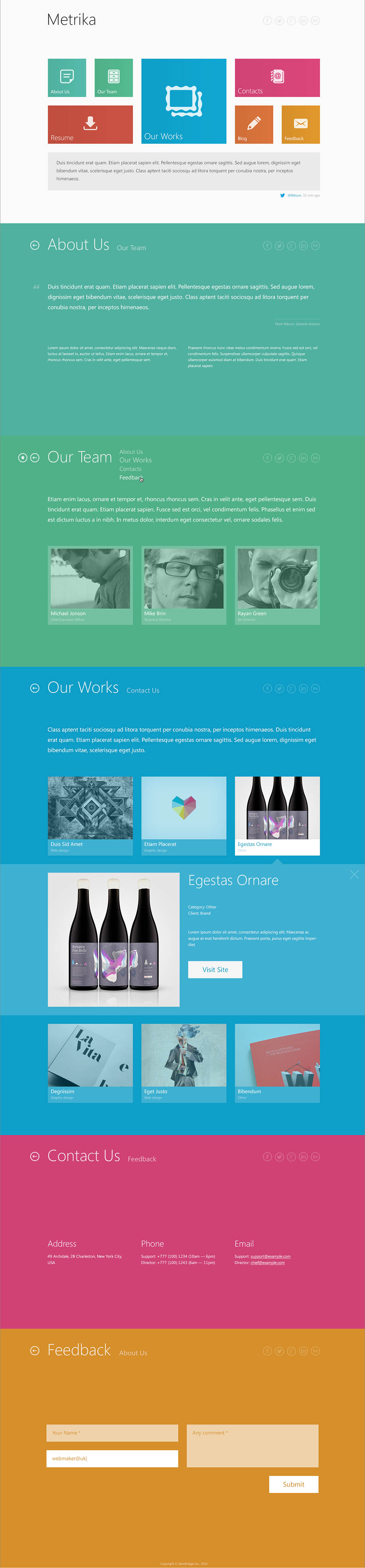 WordPress template ThemeForest Metrika