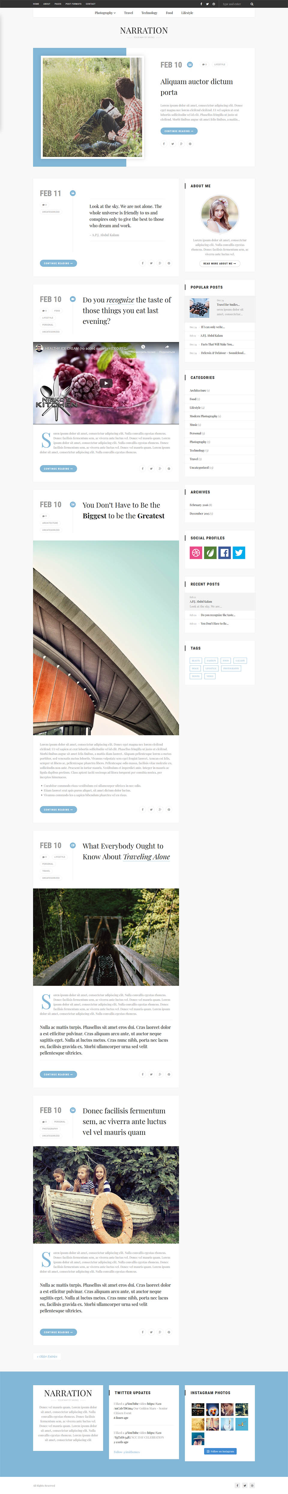 Template ThemeForest Narration WordPress template ThemeForest Narration