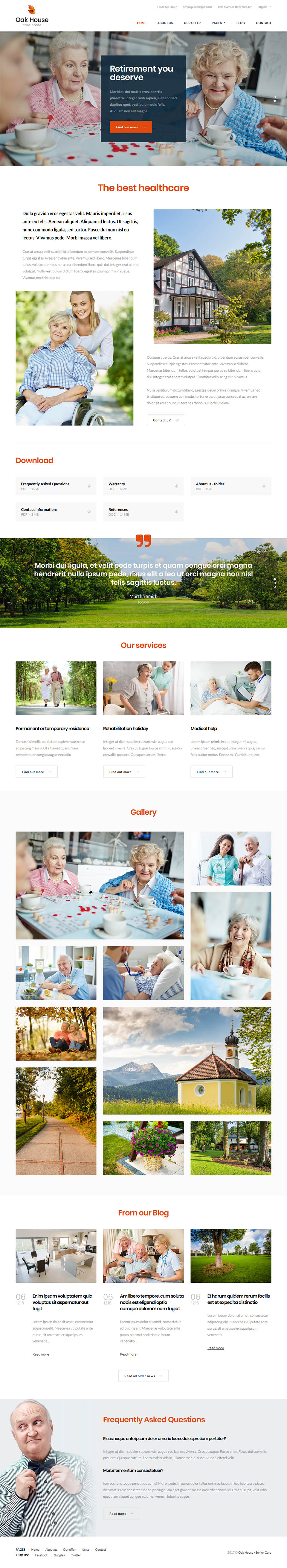 WordPress template ThemeForest Oak House