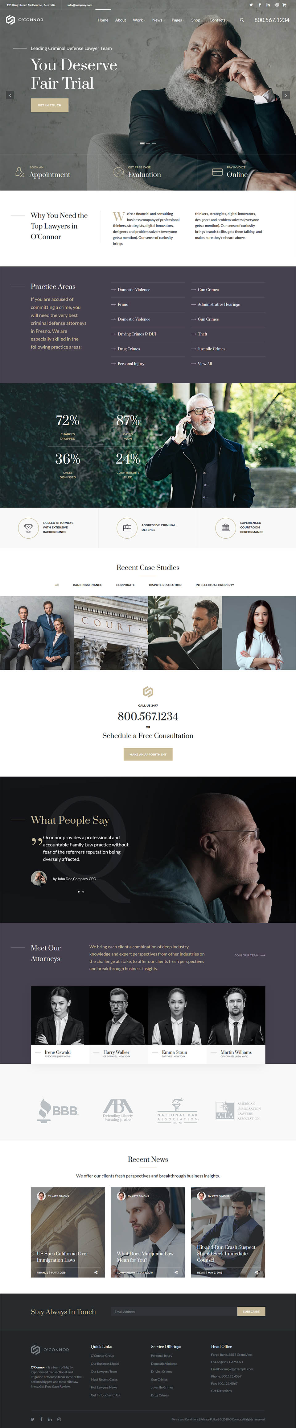 WordPress template ThemeForest Oconnor