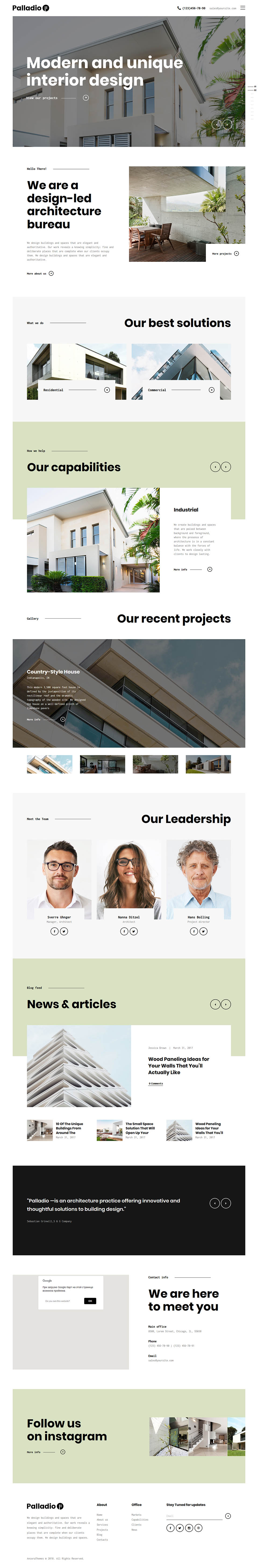 WordPress template ThemeForest Palladio